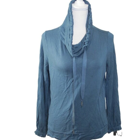 LOU & GREY Sweatshirt Women's Size XS Blue Turtleneck - Picture 10 of 10